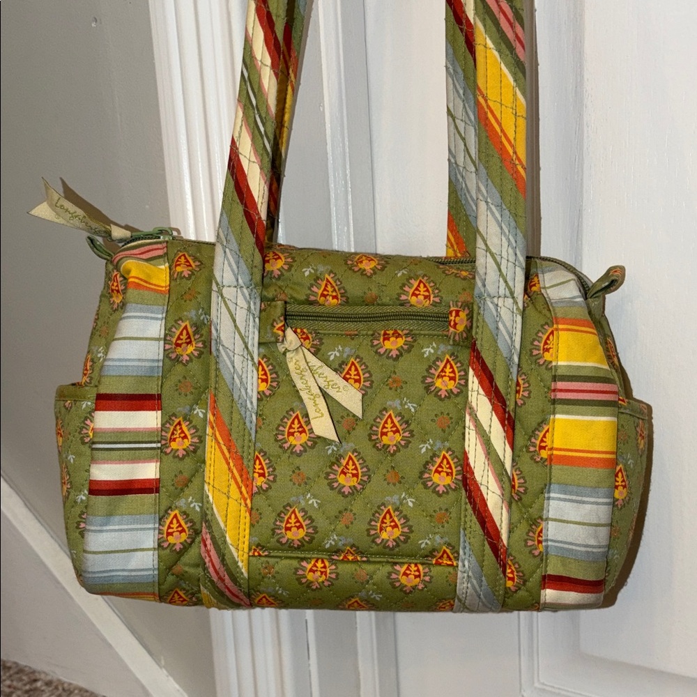 Vintage Longaberger Homestead Quilted East West Boston Shoulder Bag